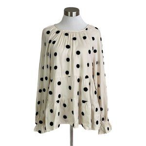 Altar’d State Womens Large Textured Dot Tunic Top